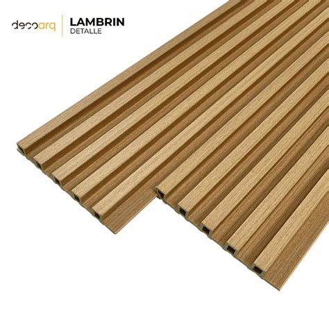 LAMBRÍN DECORATIVO PARA MUROS EN WPC TIPO MADERA 10 PIEZAS DE 100 X17