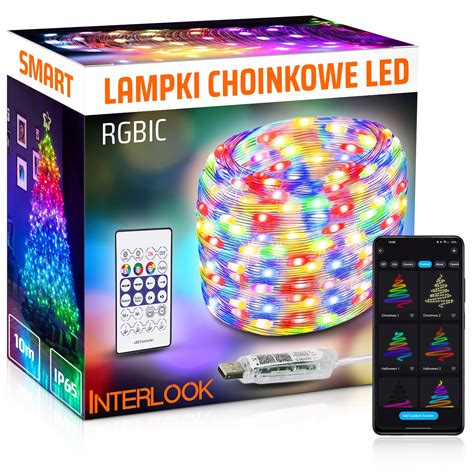 TAŚMA LED SMART NEON RGBIC Bluetooth 10M IP65 USB LAMPKI CHOINKOWE