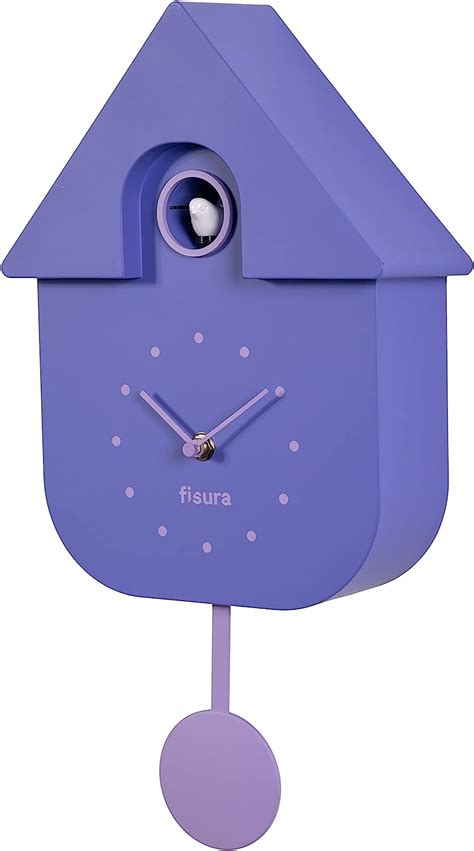 Fisura Horloge Coucou Violet Et Lilas Coucou Murale Pendule