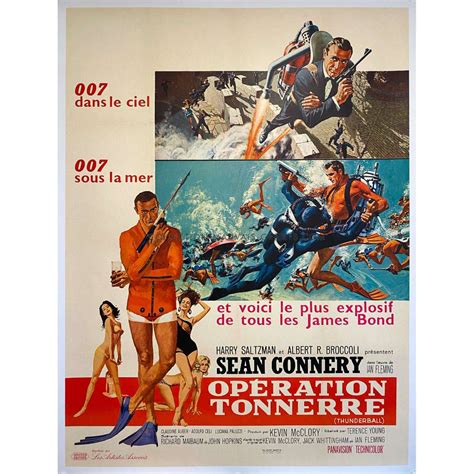 THUNDERBALL French Linen Movie Poster - 47x63 in. - 1965 1st. Rel.