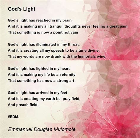 Gods Light Gods Light Poem By Emmanuel Douglas Mulomole