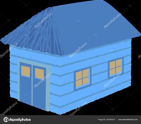 Old Barn Vector Illustration Windows Wheat Roof Stock Vector Image By