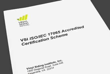 Certification Scheme Vinyl Siding Institute VSI