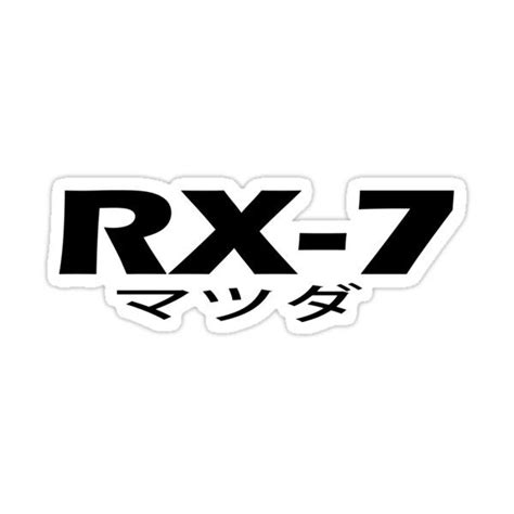 Mazda RX7 Logo Black Sticker