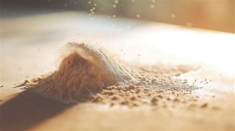 Dust Particles Sprayed by the Wind. Sand on the Ground or Dust on the ...