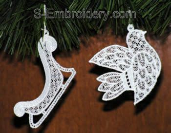 10318 Free standing lace Christmas ornaments | Christmas ornaments ...