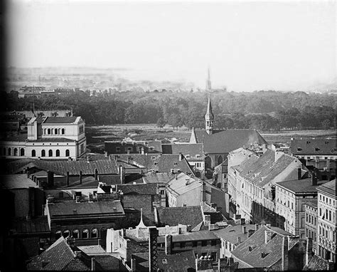 Szczecin na dawnej fotografii Szczecin z lotu ptaka widoki ogólne