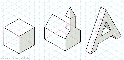 Parallelperspektive Kunst Häuser Konstruktion