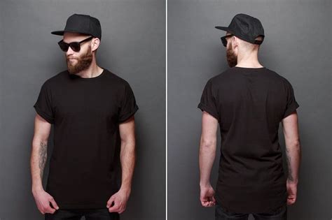 Black Tshirt On Man For Design Containing Black Shirt And Man Black