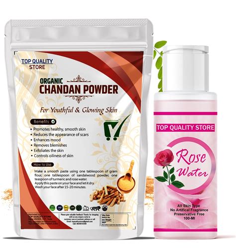 Tqs Rose Water Chandan Powder Organic Sandalwood Powder Chandan