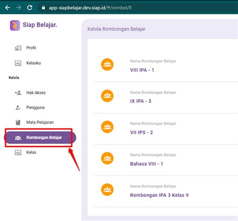 Hapus Rombongan Belajar Panduan Penggunaan SIM SIAP Belajar Untuk