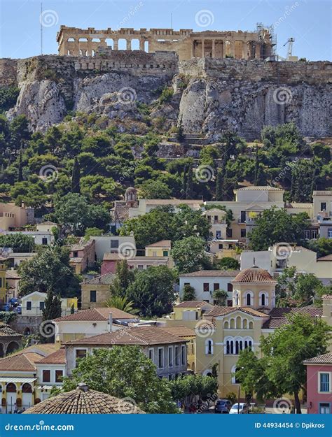 Acropolis and Plaka, Athens Greece Stock Photo - Image of civilization ...