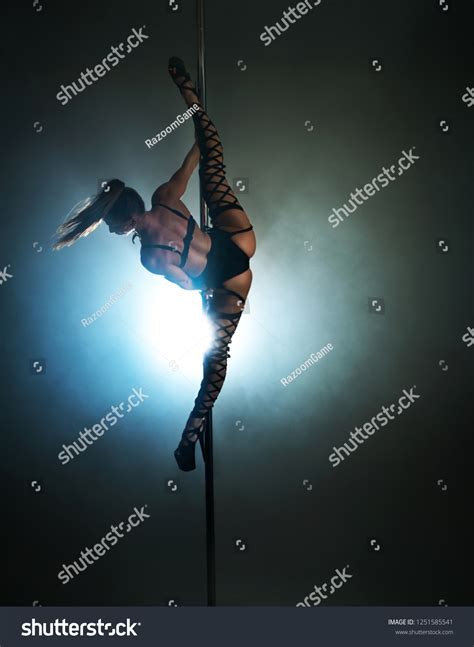 Sexy Woman Black Lingerie Dancing On Stock Photo Edit Now