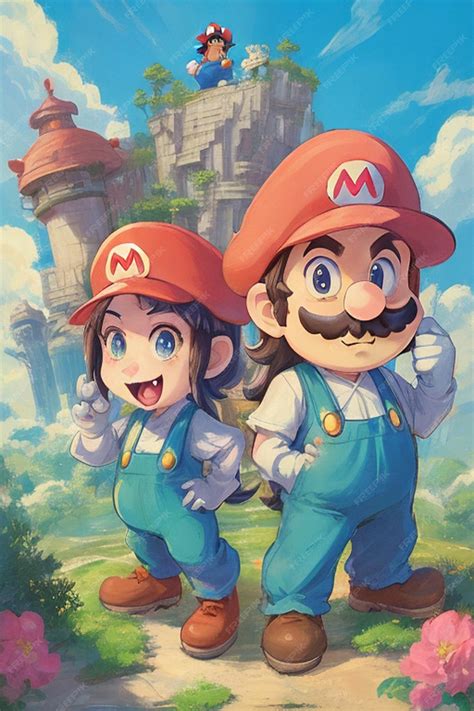 Premium Photo | Mario Bros as a Japanese anime cartoon style inspired ...