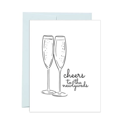 Cheers To The Newlyweds Congratulations Letterpress Greeting Etsy Artofit