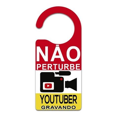 2 Não Pertube Youtuber Placa Aviso Youtube Gravando E Gamer em Promoção