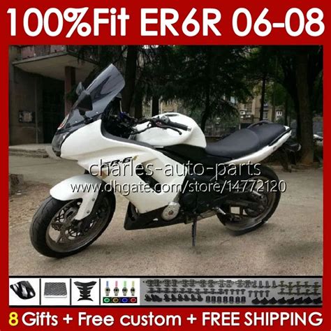 Oem Glossy White Injection Molded Bodywork Safety Kit For Kawasaki