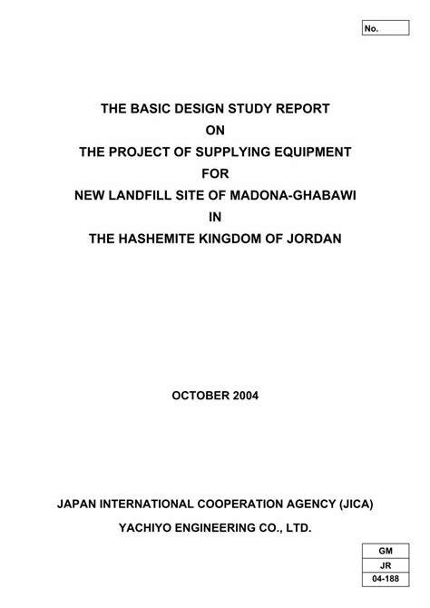 Pdf The Basic Design Study Report On The Project Of Open Jicareport