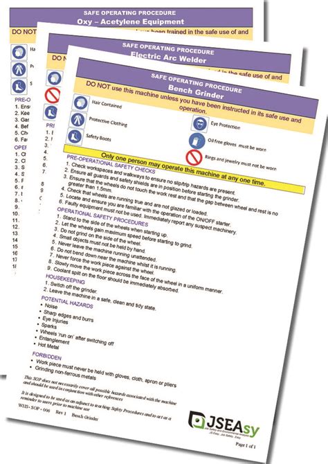 Oxy Acetylene Equipment Sop Jseasy Australia