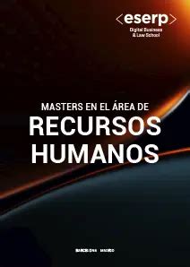 Masters En Recursos Humanos Rrhh Eserp