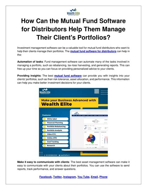 Ppt How Can The Mutual Fund Software For Distributors Help Them