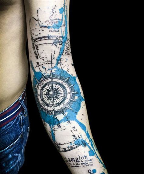 100 Awesome Compass Tattoo Designs Cuded Compass Tattoo Design