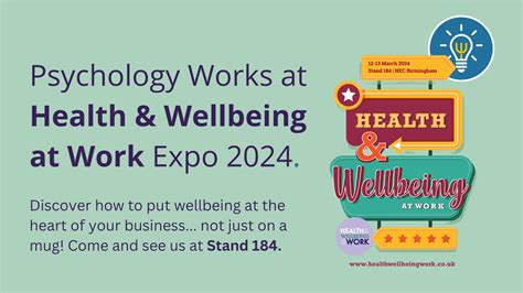 The Psychology Works Wellbeing Lounge Is Back On Tour 12 13th March