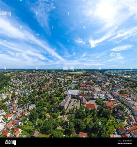 Aerial view to Friedberg in Bavaria Stock Photo - Alamy