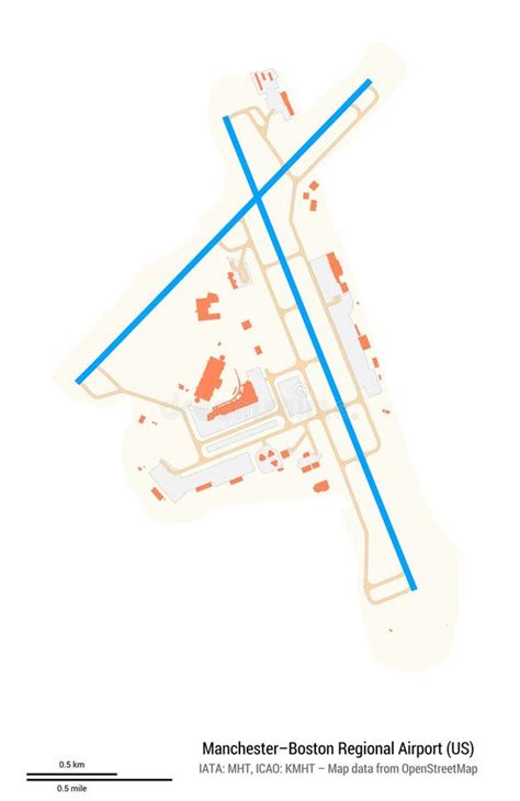 Map Of Manchesterâ€ Boston Regional Airport Iata Code Mht Stock Image