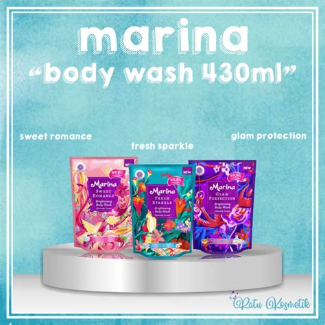 Jual RATU Marina Brightening Body Wash 430ml Sabun Mandi Cair Kemasan