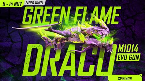 How To Get The M1014 Green Flame Draco In Free Fire