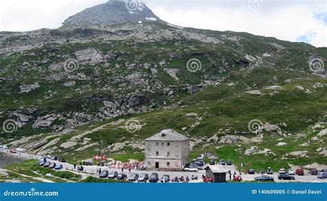 San Bernardino Pass 2,066 M High Mountain Pass. Swiss Alps Stock Image ...