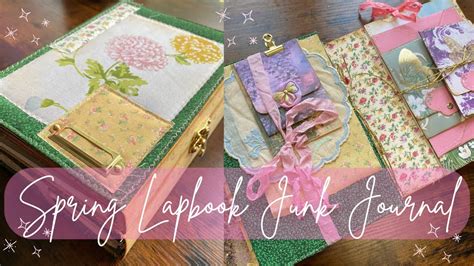 Spring Lapbook Junk Journal Flip Thru Asmr Paper Sounds Minimal