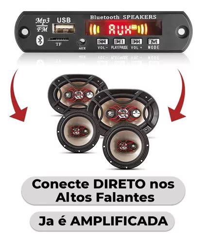 Placa Decodificadora Amplificada 80w 2x40w Usb Bluetooth P2