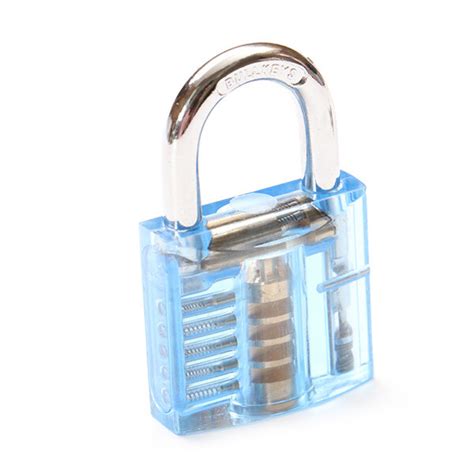 Daniu Blue Transparent Pins Pick Cutaway Padlock Lock With Inside View