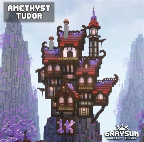 Graysun Minecraft Builds On Instagram Minecraft Amethyst Tudor