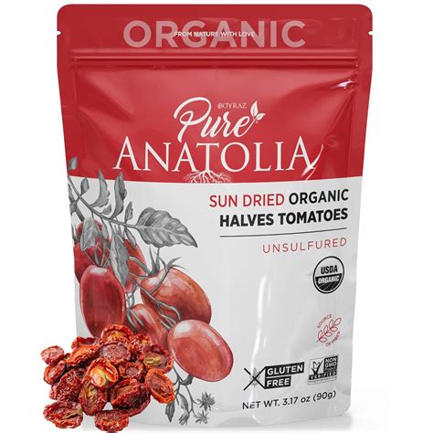 Sun Dried Organic Tomatoes Halves Cut By Resealable Portion Control Packs Non Gmo Gluten Free