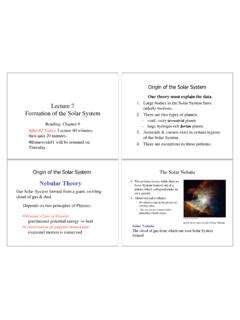 Nebular Theory Solar System formed out of a / nebular-theory-solar ...