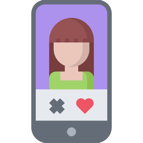 Dating app Coloring Flat icon