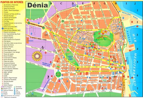 Denia Tourist Map Ontheworldmap