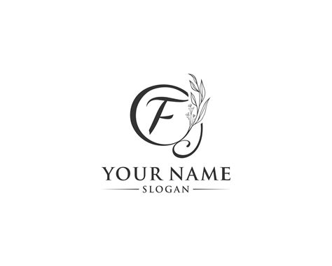 Beautiful letter F logo design, logo F vector, handwritten logo of signature, wedding, fashion ...