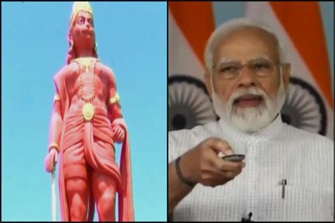 Pm Modi Unveils Ft Statue Of Hanuman Ji In Morbi Gujarat On Hanuman