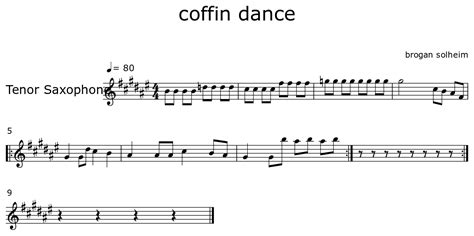 coffin dance - Sheet music for Tenor Saxophone