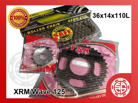 Chain And Sprocket Set XRM Wave 125 Lazada PH