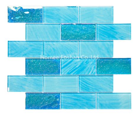 Blue Ocean Glass Mosaic For Swimming Pool Tile With Low Price China Building Material And