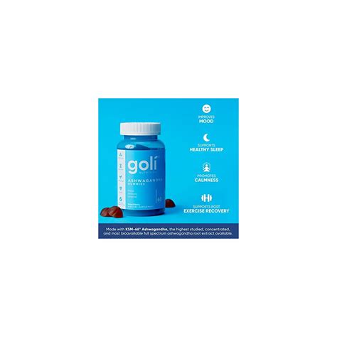 Goli Ashwagandha Vitamin D Gummy Count Mixed Berry Ksm