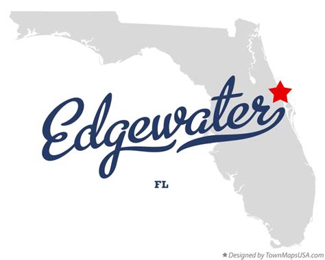 Map of Edgewater, Volusia County, FL, Florida