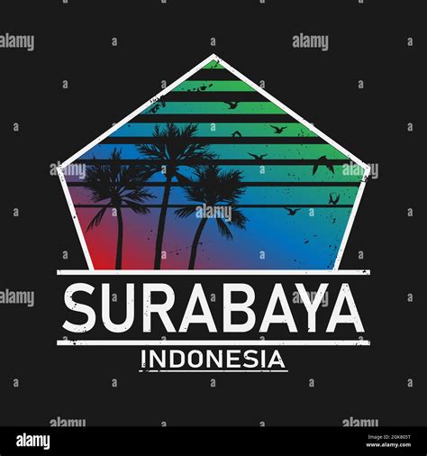 Surabaya Beautiful City In World Vector Illustration Stock Vector