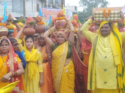 Grand Kalash Yatra Taken Out In Hasanpur Prior To Divya Khatu Shyam