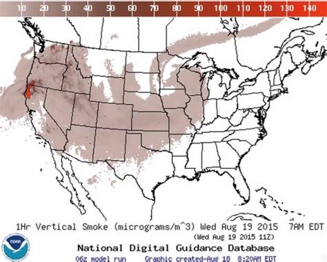 Wildfire Smoke Maps August 18 2015 Wildfire Today